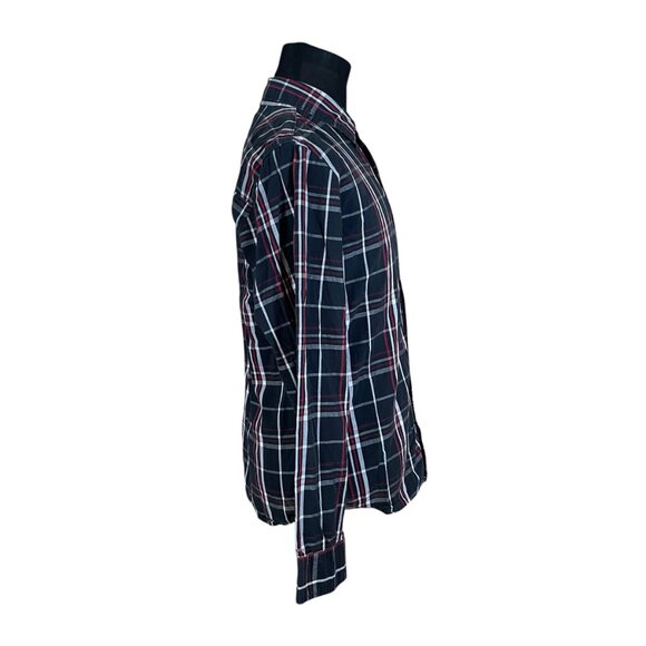 Levi's Men's Modern Black Plaid Long Sleeve Pearl Snap Button Front Shirt Large - Picture 5 of 9